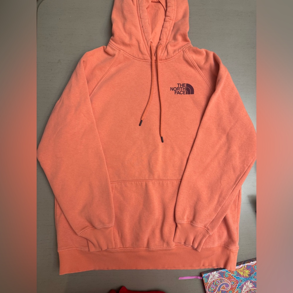 Women’s The North Face Pink Coral Hoodie Size Large EUC